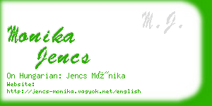 monika jencs business card